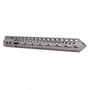 LR 308 15 inch Free Float Warhead Slim Profile M-LOK Handguard in Flat Dark Earth