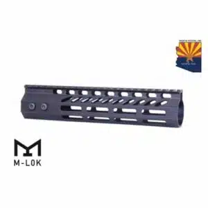 Black 9 M-LOK tactical handguard for AR-15, lightweight aluminum with accessory slots.