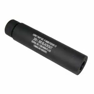 Matte black fake suppressor for .308 and .300 Blackout AR15, AR10 rifles.