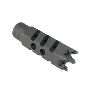 Robust Door Breacher Muzzle Brake for AR-15/AR-10 rifles, designed to enhance shooting precision.