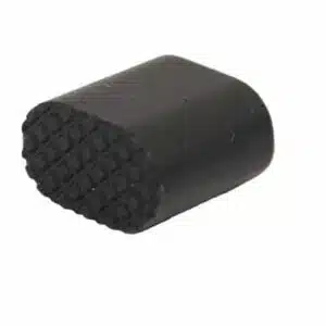 Small black rubber foot pad with textured bottom for grip and stability.