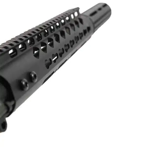 Black tactical handguard with M-LOK slots for modern sporting rifle accessories.