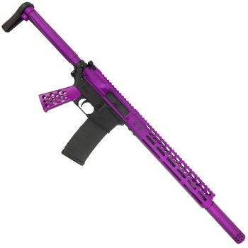 AR-15 Complete Upper Assembly with Matching Stock and Grip - Purple