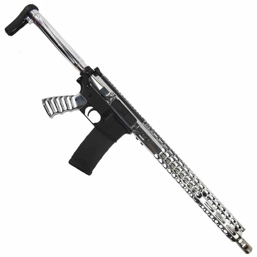 Ar 15 Upper Receiver Stock And Grip Set In High Polished Aluminum Custom