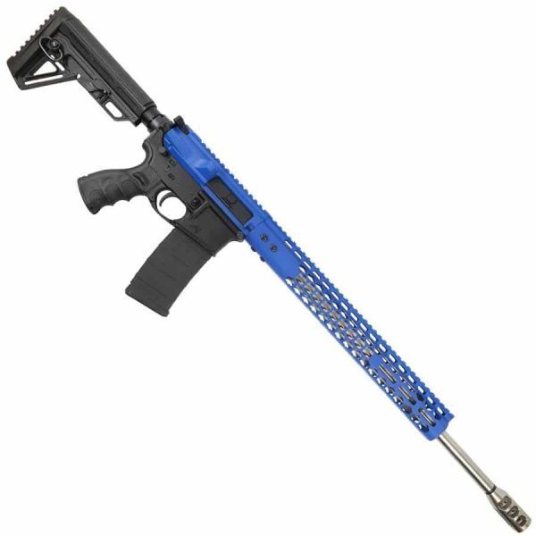 Complete AR15 upper in blue for .224 Valkyrie with ArchAngel handguard.