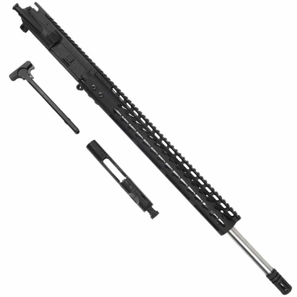 AR15 upper for .224 Valkyrie with 15-inch KeyMod handguard in black.