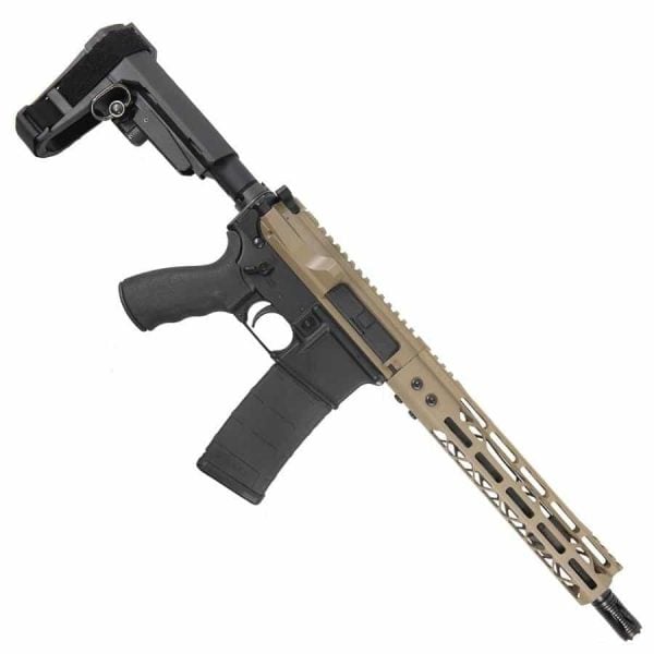 AR-15 Pistol Upper 5.56 10.5" FDE Upper With M-LOK Handguard