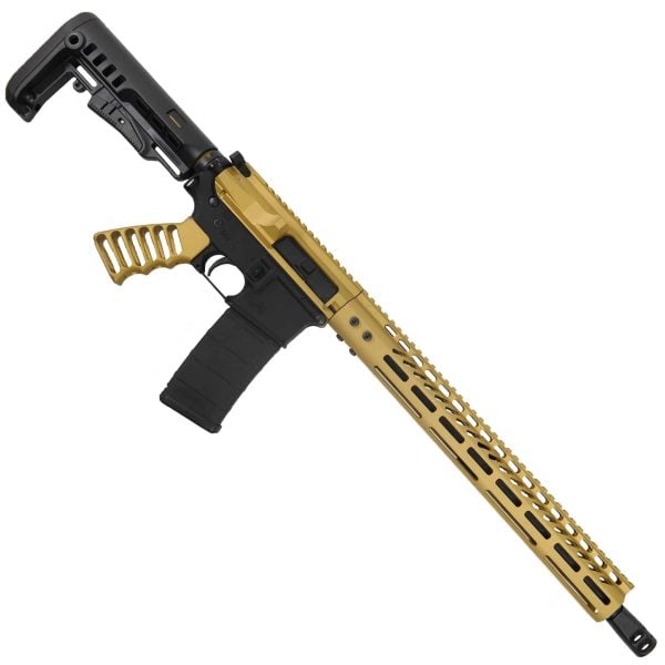 AR-15 5.56 "Golden Eye" Series 15" M-LOK with Stock and Grip Upper Set complete assembled