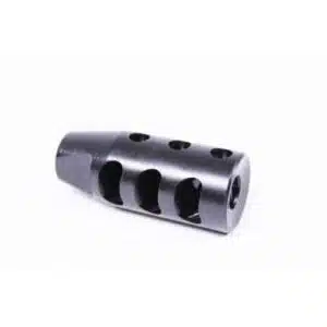 Advanced muzzle brake for AR-15 reduces recoil and climbing, improving control and accuracy.