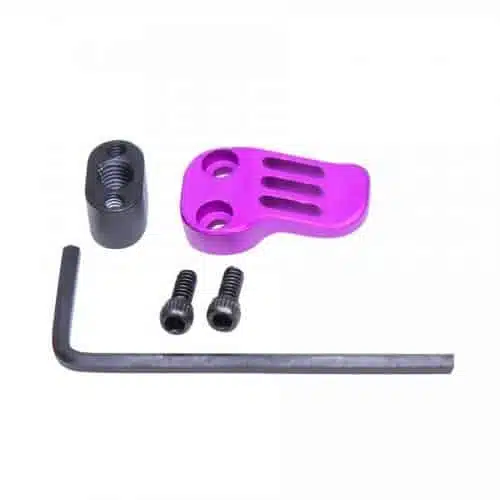 purple anodized extended magazine release for ar15 lower receiver