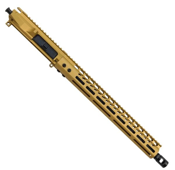 AR-15 9MM PCC Upper Receiver in Anodized Gold Finish M-LOK