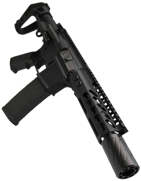 Close up of MCBS on Upper Complete AR Pistol