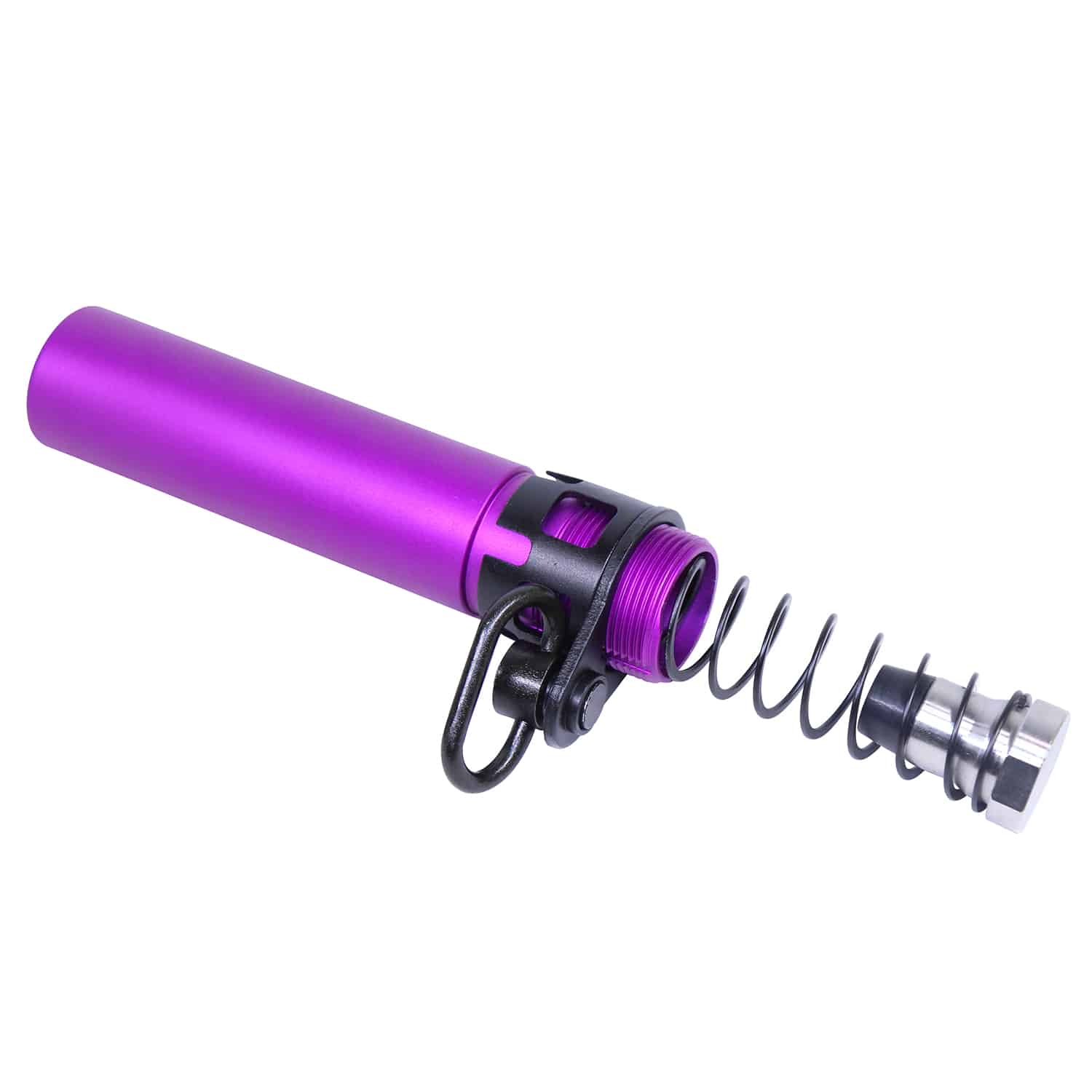 AR-15 Micro Pistol Buffer Tube Set in Anodized Purple