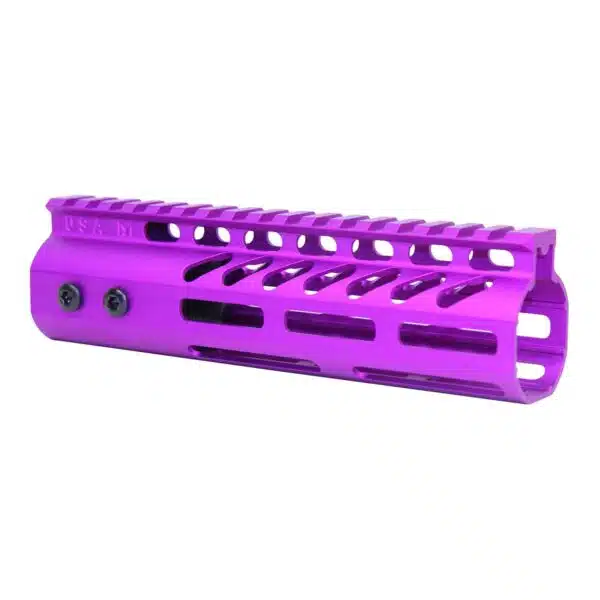 7" Ultra Light Free Floating Handguard in Anodized Purple - Image 2