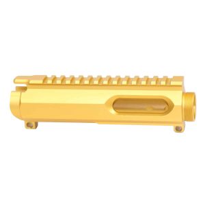 AR-15 9mm Dedicated Stripped Billet Upper Receiver in Anodized Gold