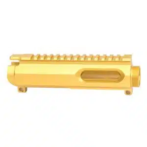 AR-15 9mm Dedicated Stripped Billet Upper Receiver in Anodized Gold