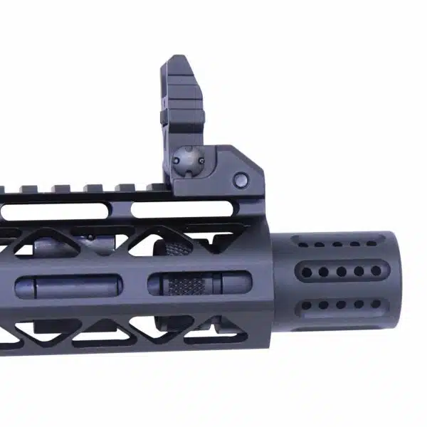 .308 Mini Slip Over Fake Suppressor with Ported Gatling Style Brake in Anodized Black - Image 3