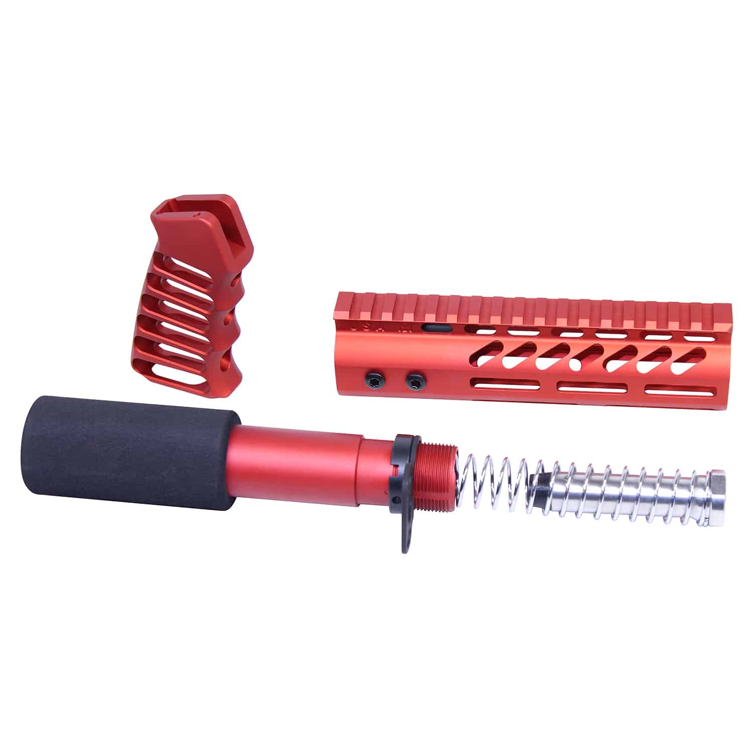 AR-15 Pistol Furniture Set in Anodized Red