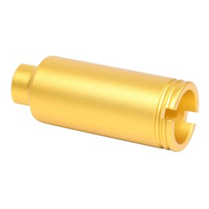 AR-15 Slim Line Cone Flash Can in Anodized Gold