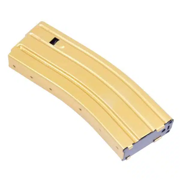 AR 5.56 Cal 30 Round Magazine With Anti-Tilt Follower in Anodized Gold