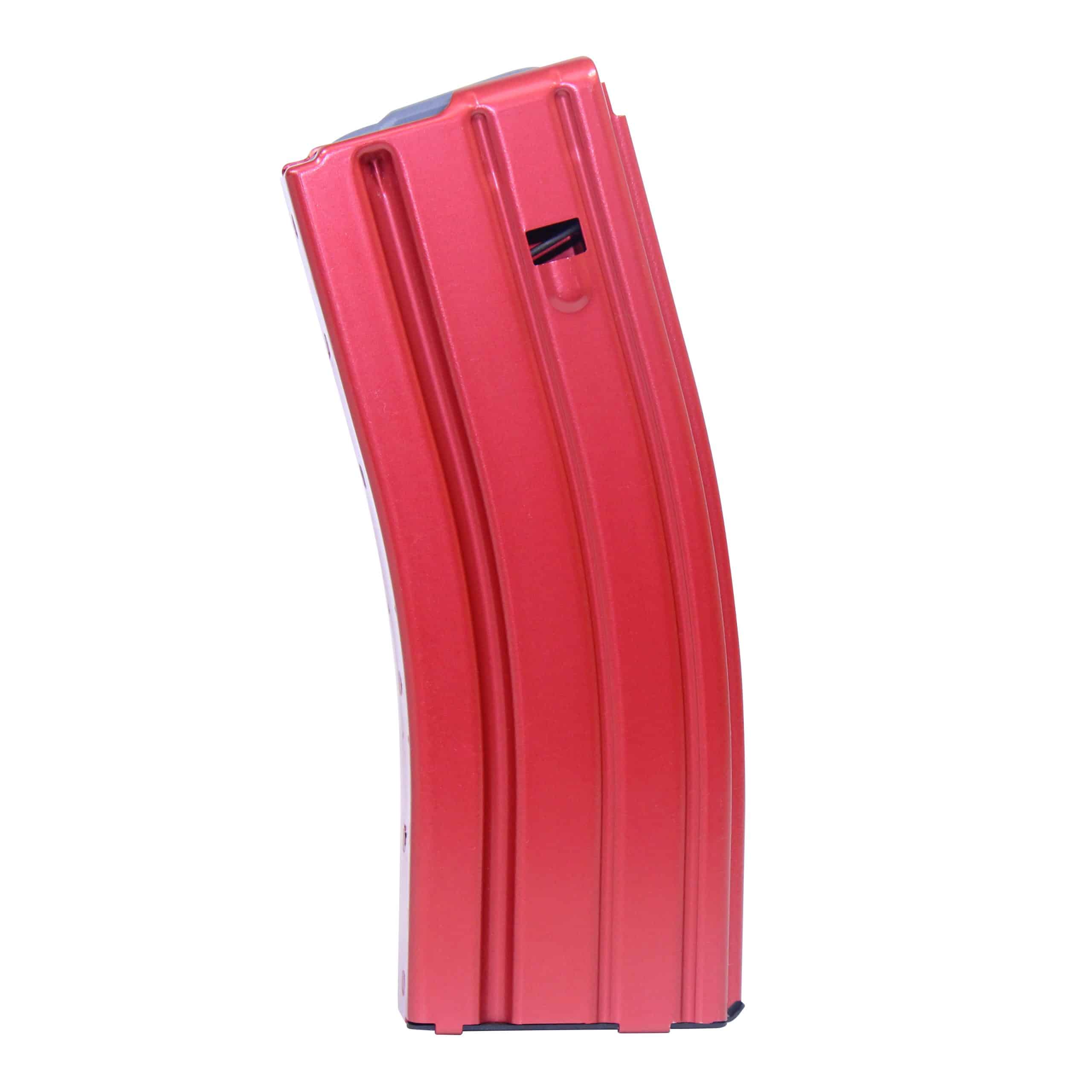 AR 5.56 Cal 30 Round Magazine With Anti-Tilt Follower in Anodized Red