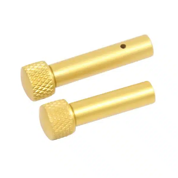 AR-15 5.56 Cal Extended Takedown Pin Set Gen 2 in Anodized Gold