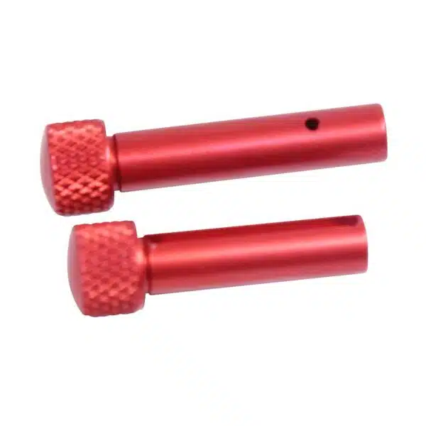 AR-15 5.56 Cal Extended Takedown Pin Set Gen 2 in Anodized Red - Image 2