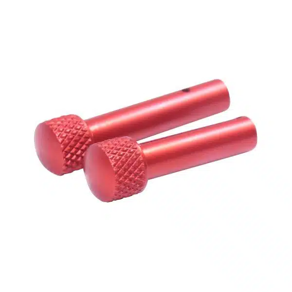 AR-15 5.56 Cal Extended Takedown Pin Set Gen 2 in Anodized Red