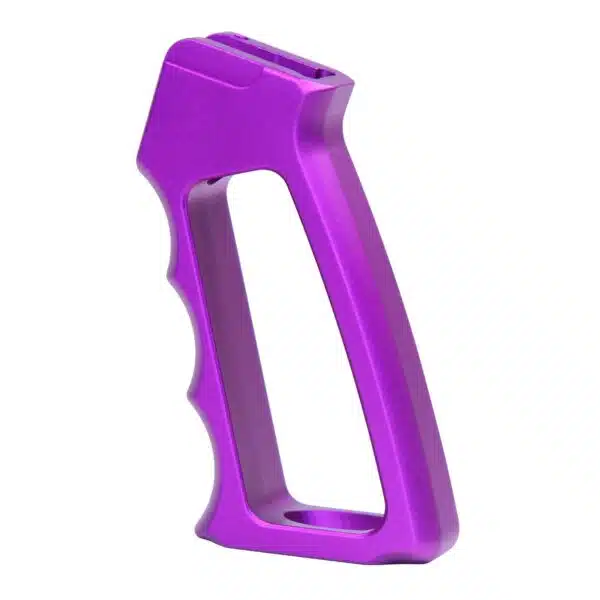 Skeletonized Aluminum Pistol Grip Second Gen in Anodized Purple - Image 2