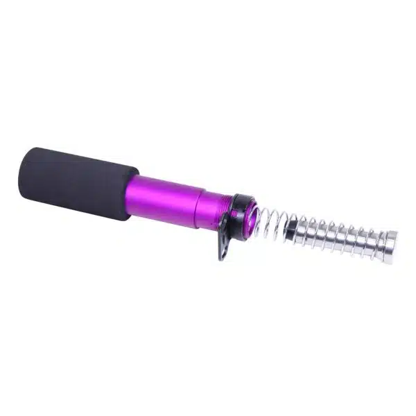 Professional metallic purple curling wand with ergonomic grip and innovative heating coil for effective styling.