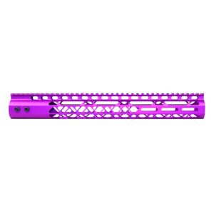 AR-15 15 inch Diamond Series M-LOK Free Floating Handguard (Anodized Purple)