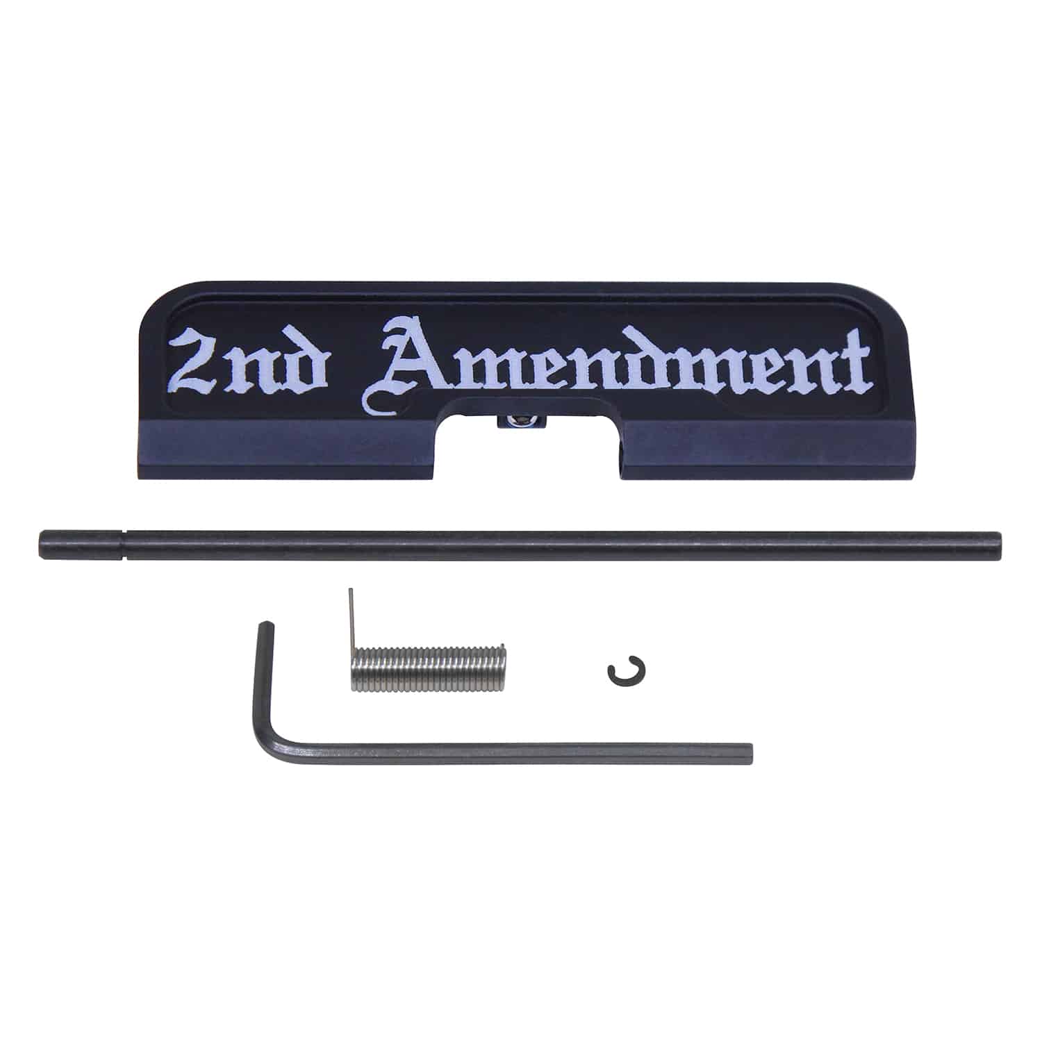 AR-15 Ejection Port Dust Cover Gen 3 '2nd Amendment' Lasered in Anodized Black