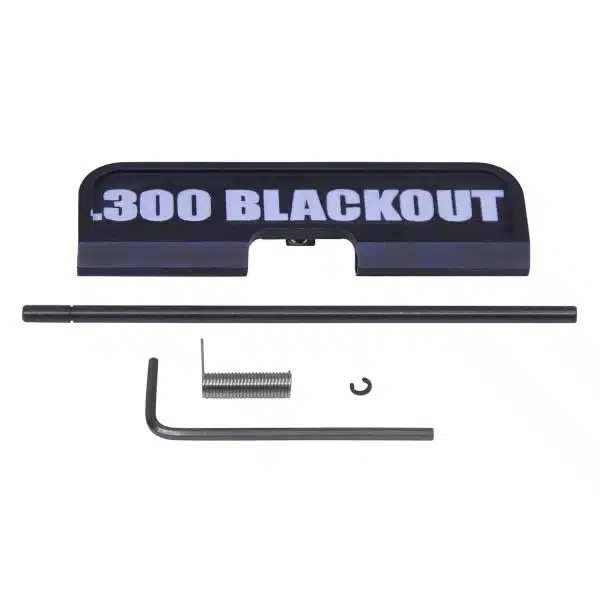 AR-15 Ejection Port Dust Cover Gen 3 '300 BLACKOUT' Lasered in Anodized Black