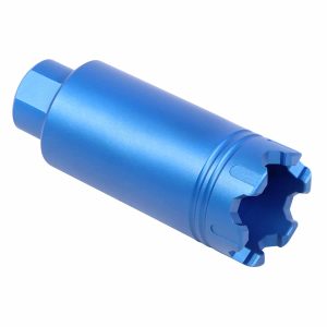 AR-15 Slim Cone Flash Hider With Wire Cutter in Anodized Blue