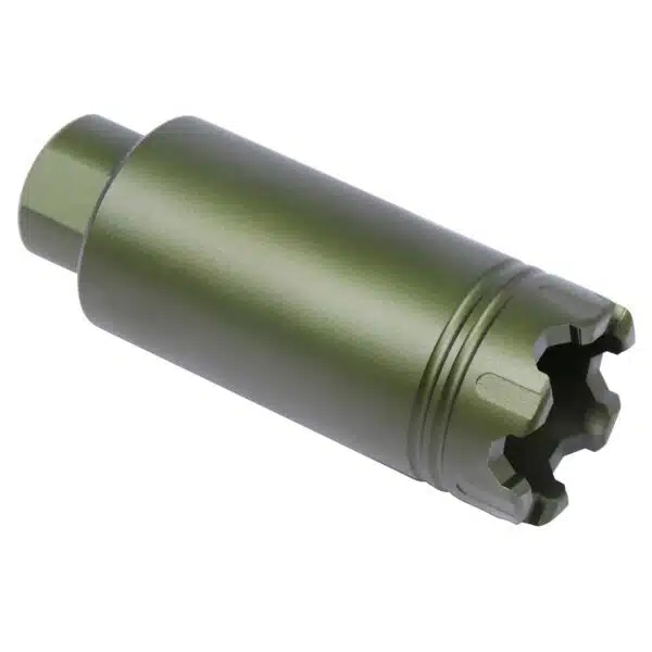 AR-15 Slim Cone Flash Hider With Wire Cutter (Anodized Green)