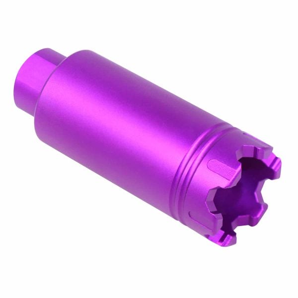 AR-15 Slim Cone Flash Hider With Wire Cutter in Anodized Purple