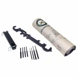 Professional lockpicking kit: roll-up case, tension wrench, assorted lockpicks for locksmiths and enthusiasts.