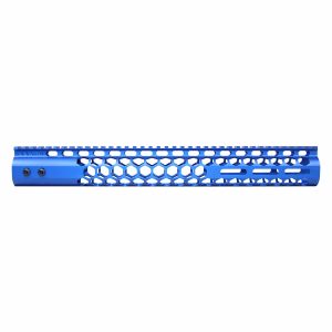 15" 'Honeycomb' Airlite M-LOK Free Floating Handguard in Anodized Blue