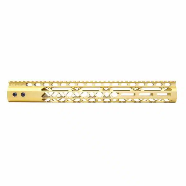 15" Diamond Series M-LOK Free Floating Handguard in Anodized Gold