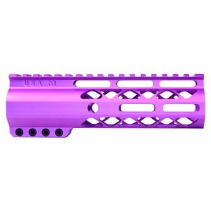 7" Diamond Series M-LOK Free Floating Handguard in Anodized Purple