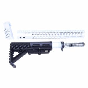 AR-15 Arctic White Honeycomb Pistol Furniture Set