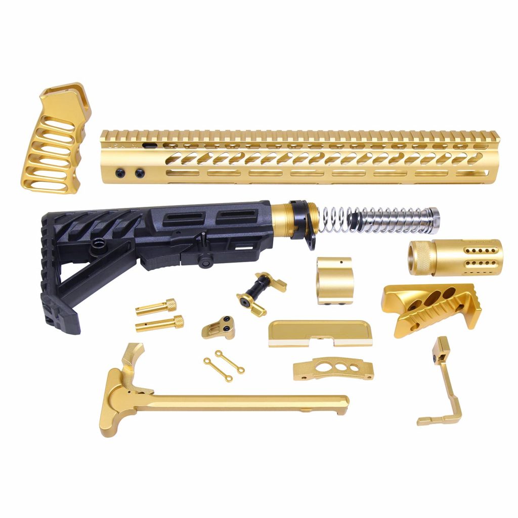 Ar 15 Full Rifle Parts Kit In Anodized Gold Veriforce Tactical