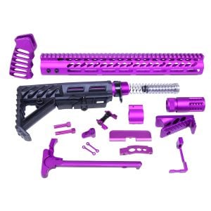 AR-15 Purple Anodized Full Rifle Parts Kit