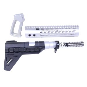 AR-15 Anodized Clear Aluminum Ultra Pistol Furniture Set