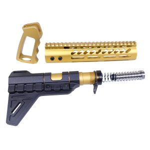 AR-15 Anodized Gold Ultra Pistol Furniture Set