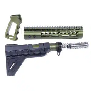 AR-15 Anodized Green Ultra Pistol Furniture Set