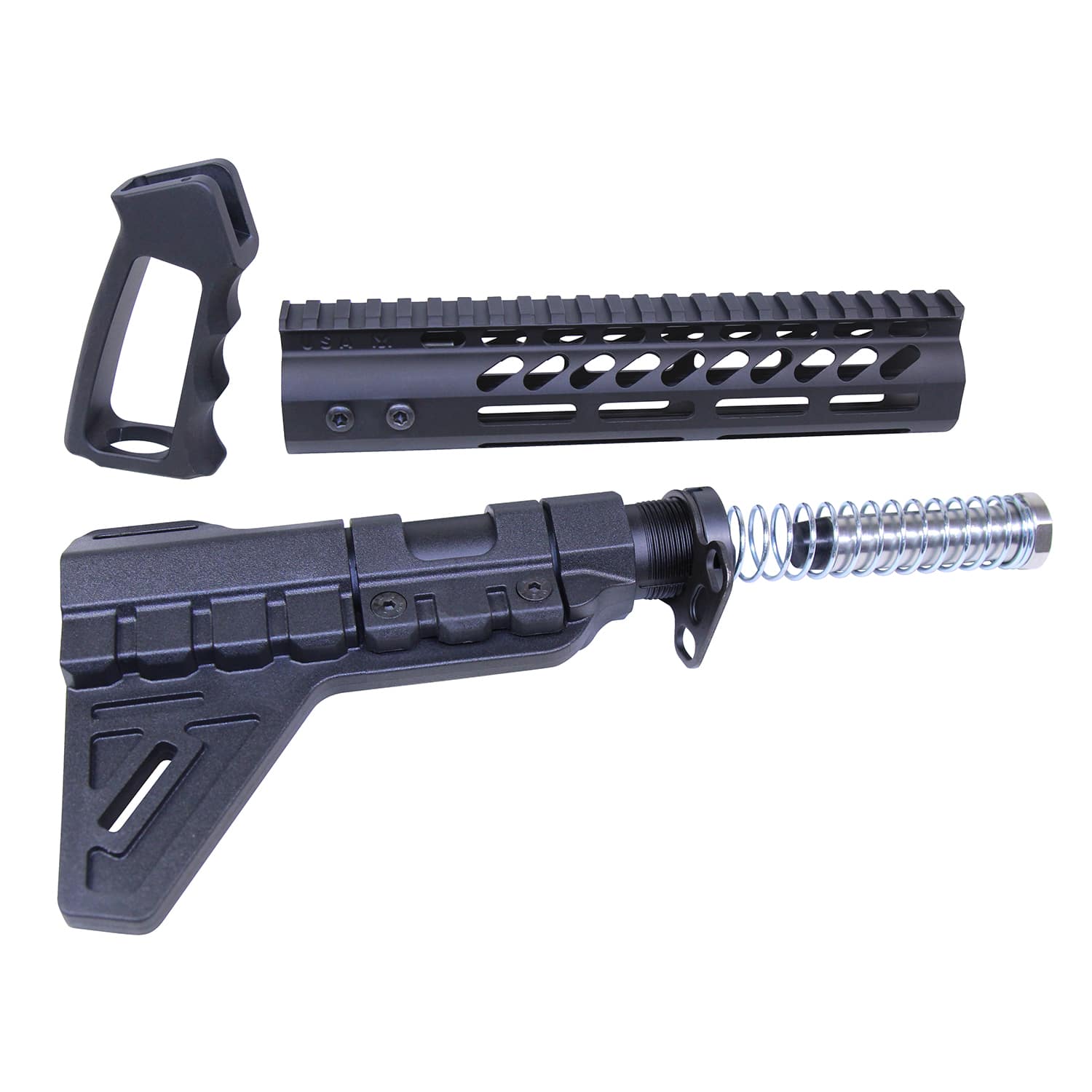 AR-15 Anodized Black Ultra Pistol Furniture Set