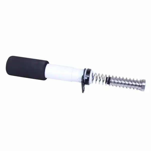 Curling iron barrel part with heat-resistant grip and spiral heating element for styling.