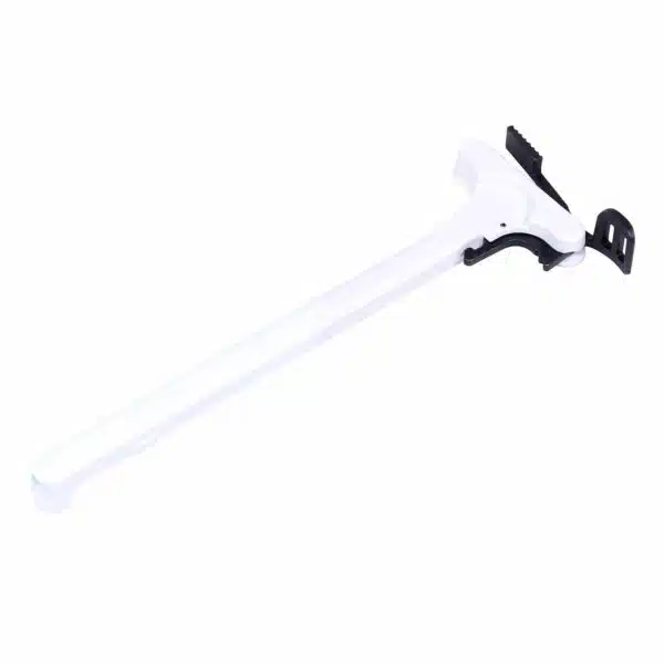 Modern white framing hammer with ergonomic fiberglass handle and dual-purpose head for construction.