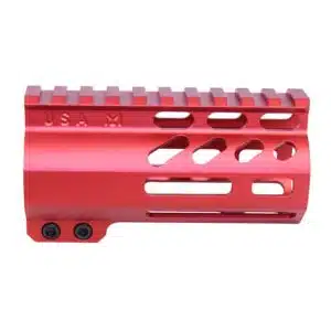 4 AIR LOK Series M LOK Compression Free Floating Handguard With Monolithic Top Rail Anodized Red